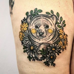 Bear Cub Tattoo on Arm