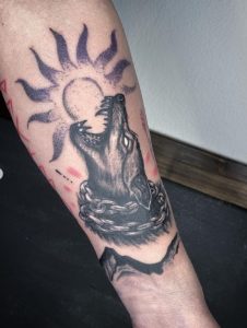 1 Viking Fenrir Try Tattoos on Forearm