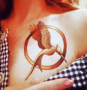 11 Cutest Hunger Games Mockingjay Bird Tattoo in on Chest