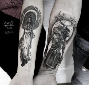 13 Impressive Couple Slavic Tattoo on Forearm