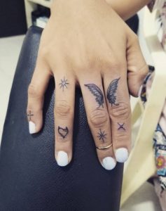 15 Creative Mini Butterfly Tattoo within Two Fingers Upper Side