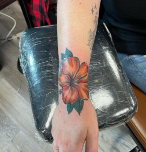 Hibiscus on Wrist