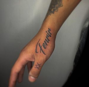 Fenrir Writing Tattoo