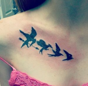 Mockingjay Birds Flying Tattoo