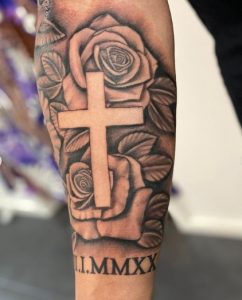 Hibiscus Gray Tattoos on Forearm