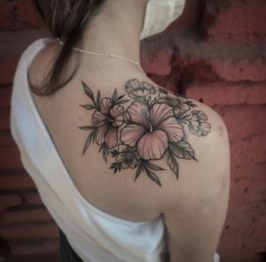 29 Best Simple Design Hibiscus Tattoos on Shoulder