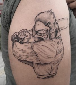 32 Mind Blowing Creative Baseball Player Art Tattoo on Arm