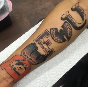 34 Super Custom Denver Broncos Tattoo on Half Arm