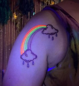 36 Radium Rainbow Bridge Tattoo on Forearm