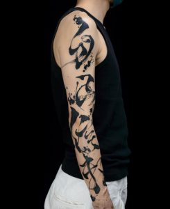 37 Kanji Tattoo on Full Sleeve