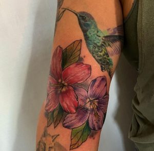 Humming Bird Tattoos on Arm