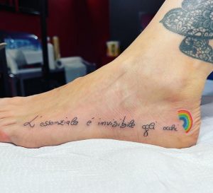 Rainbow Tattoo on Ankle