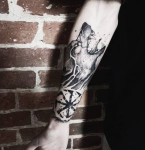 5 Mind Blowing Dark Animal Slavic Tattoo on Half Sleeve