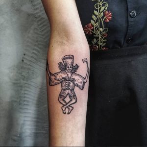6 Cute Ink Art Slavic Tattoo on Forearm