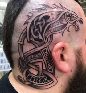 7 Tarrible Fenrir Try Art Tattoos Covering Neck to Head