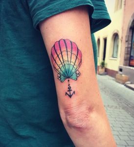 99 Rainbow Air Balloon Tattoo Behind the Arm
