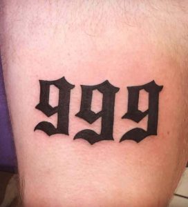 999 Tattoo Font