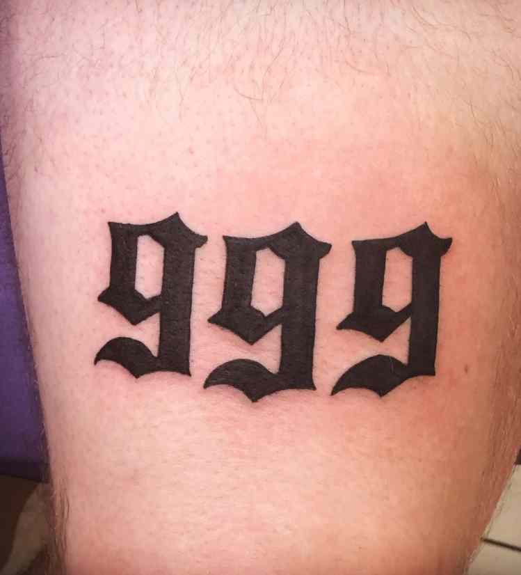 999 Tattoo Font.