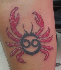 3d cancer crab tattoo