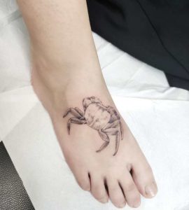 Crab Tattoos On Foot 2