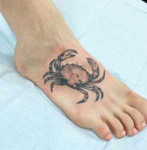 Crab Tattoos on foot