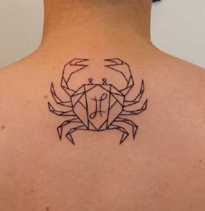 Geometric Crab Tattoo 2