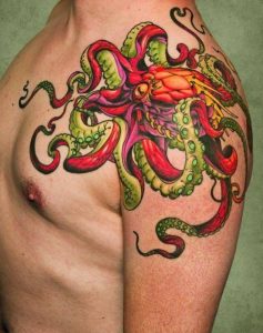 Kraken tattoo color