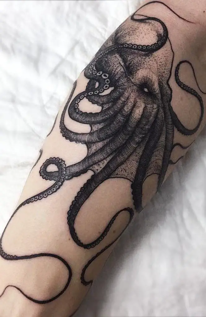 Kraken tattoo forearm 1