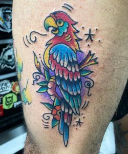 Macaw parrot tattoo 3