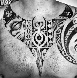 Moana Maui chest tattoo 1