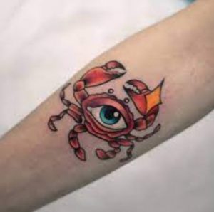Neo traditional crab tattoos