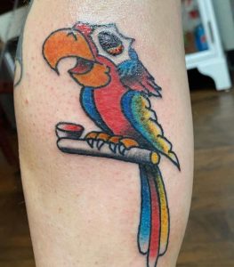 Parrot claw tattoo 2