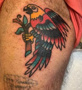 Parrot claw tattoo 4