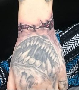 Stitches Tattoo Wrist 1