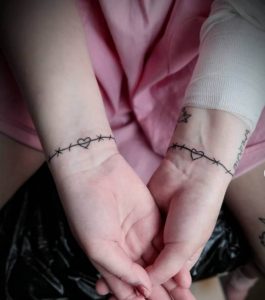 Stitches Tattoo Wrist 7