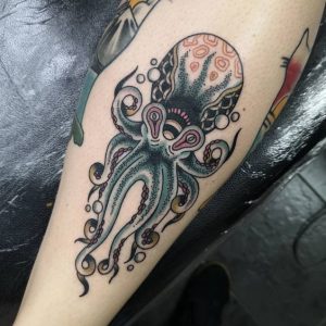 Traditional kraken tattoo 1