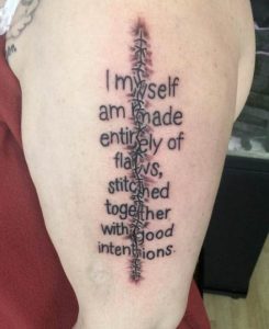 i myself am made entirely of flaws tattoo