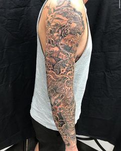 kraken full sleeve tattoo 1