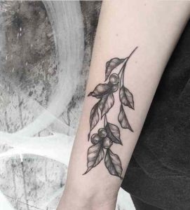 Blueberry tattoo forearm