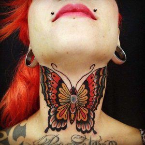 Butterfly on Front Neck