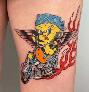 Gangster Tweety Bird Tattoo