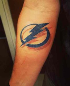 First tattoo back at the shop and I get to do this super fun Tampa Bay  Lightning piece tampa tampabay tampabaylightning lightning tattoo  tattoos  By TJ Hal  Facebook