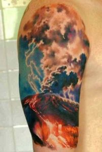 Tornado tattoos with lightning