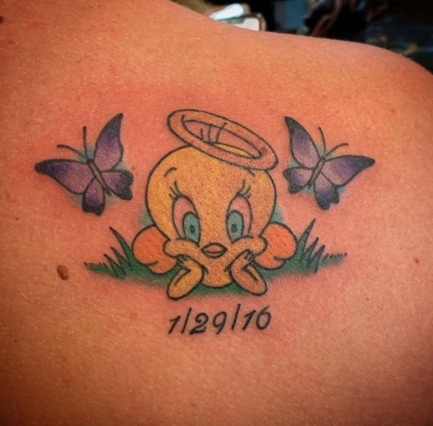 Tweety Bird Tattoo for Back