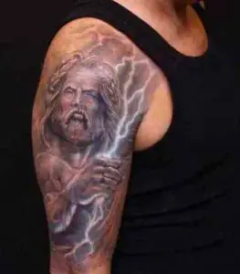 Zeus lightning tattoo