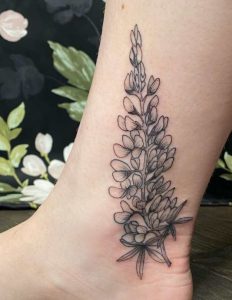 bluebonnet ankle tattoo
