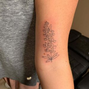 Simple Tiny Bluebonnet Tattoo 