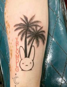 Bad Bunny Palm Tree Tattoo