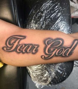 Fear God Tattoo Font