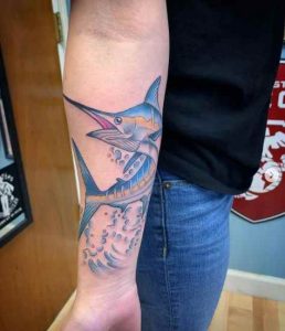 Blue marlin tattoo